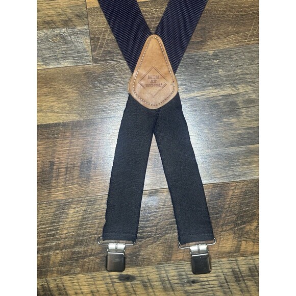 Men At Work Suspenders w/ Metal Clips - Blue - Picture 2 of 4